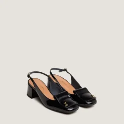 Escarpins slingbacks à monogrammes