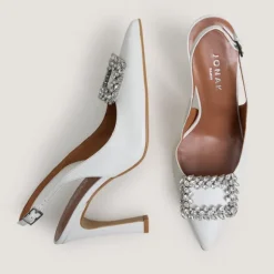 Escarpins slingbacks ornés de strass