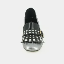 Mocassins à pattes frangées et cabochons