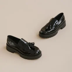 Mocassins à talons plats