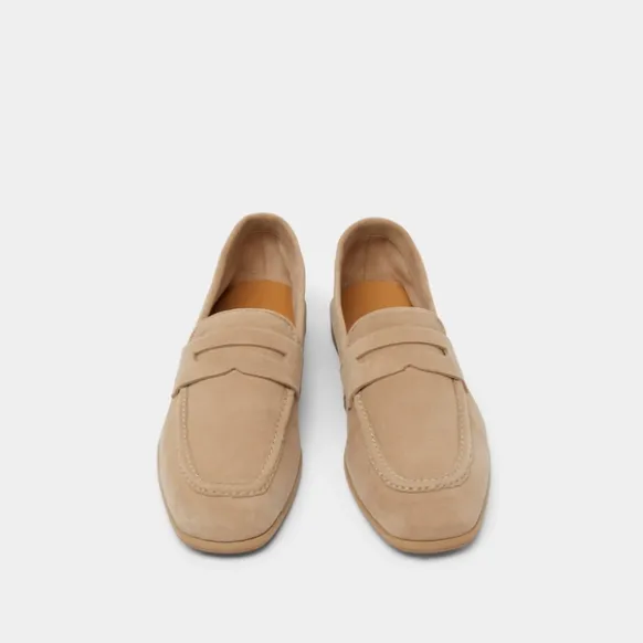 Mocassins à talons plats et bouts arrond...