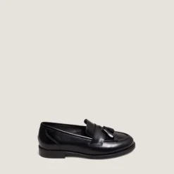 Mocassins à talons plats et pompons