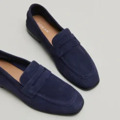 Mocassins à talons plats et bouts arrond...