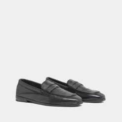 Mocassins à talons plats et bouts arrond...