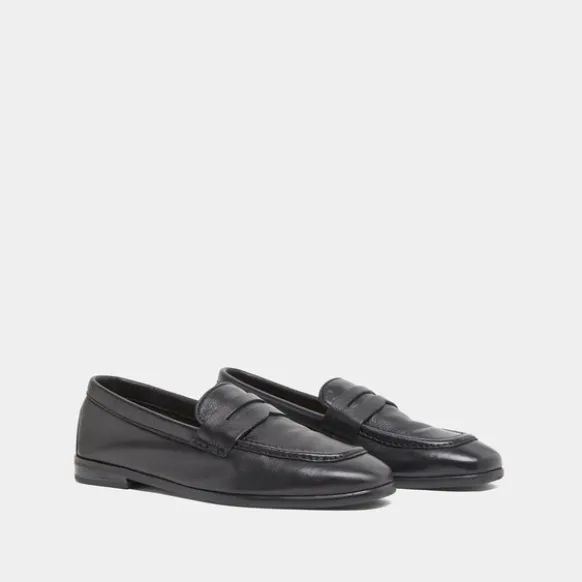 Mocassins à talons plats et bouts arrond...