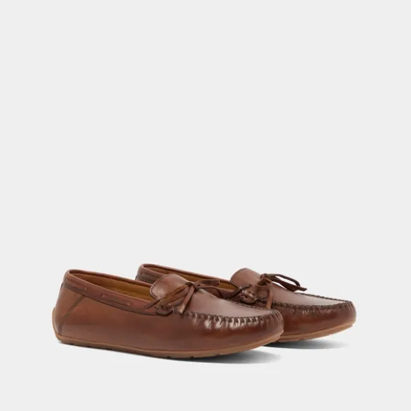 Mocassins froncés à lacets