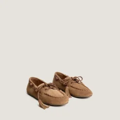 Mocassins souples à détails perlés