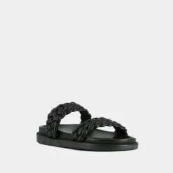 Mules à brides entrelacées