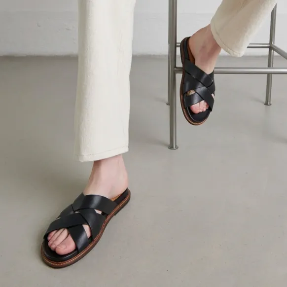 Mules à brides larges