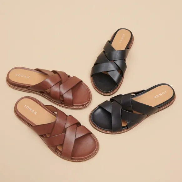 Mules à brides larges