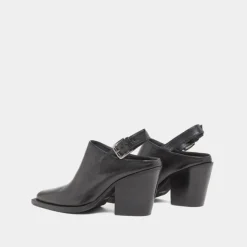 Mules à talons biseautés