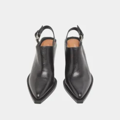 Mules à talons biseautés