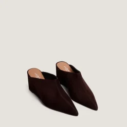 Mules à talons compensés
