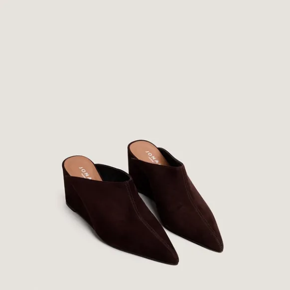 Mules à talons compensés