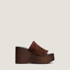 Mules à talons compensés