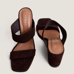 Mules à talons compensés
