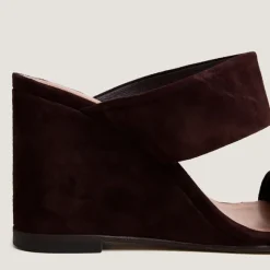 Mules à talons compensés