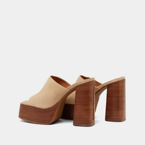 Mules à talons et bouts ouverts