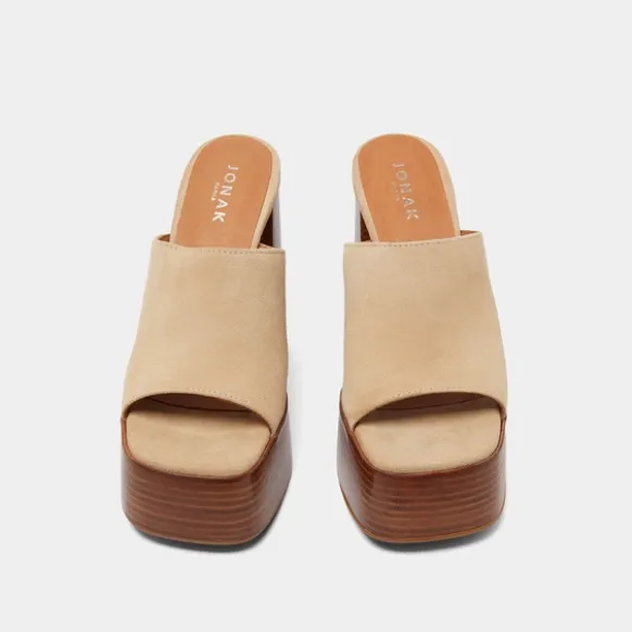 Mules à talons et bouts ouverts