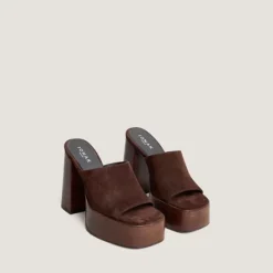 Mules à talons et bouts ouverts