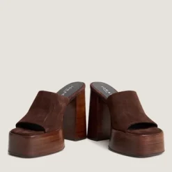 Mules à talons et bouts ouverts