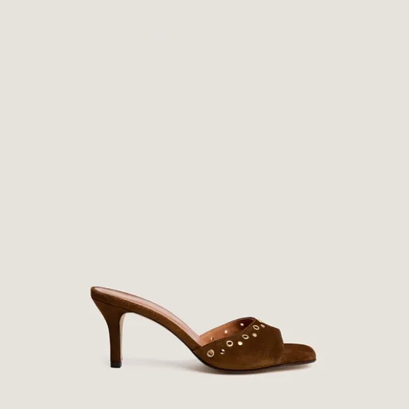 Mules à talons hauts et rivets