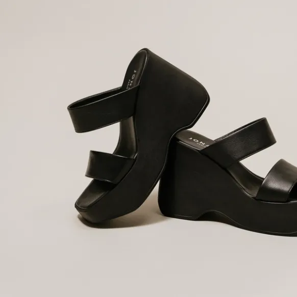 Mules compensées à brides