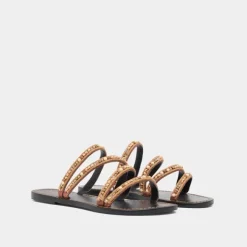 Nu-pieds à brides perlées