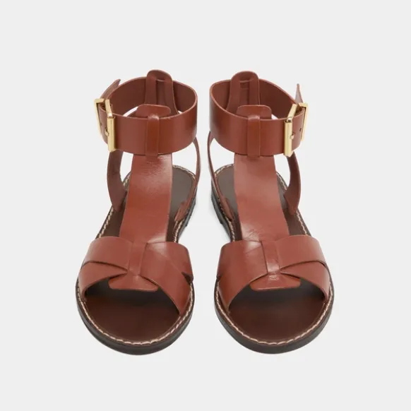 Sandales à boucles et brides