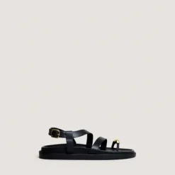 Sandales à détails dorés