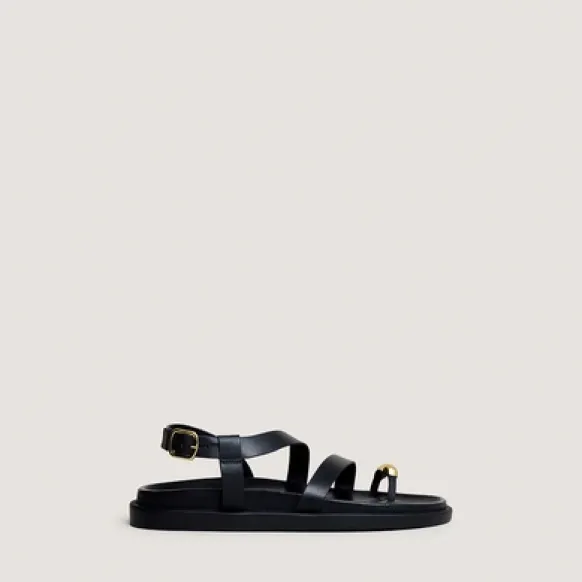 Sandales à détails dorés