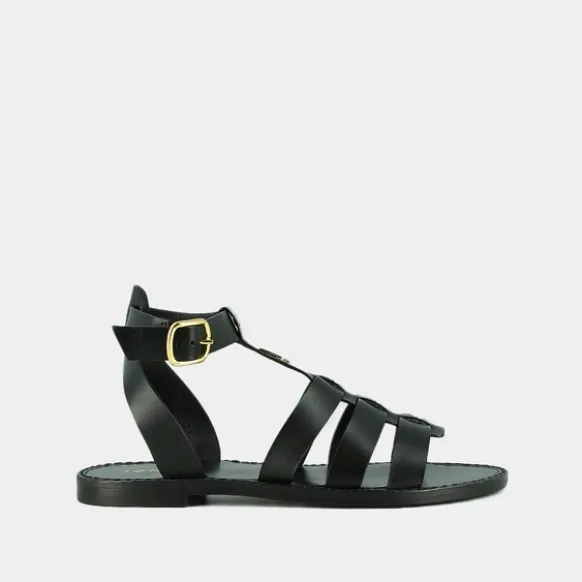 Sandales à monogrammes et boucles ajusta...
