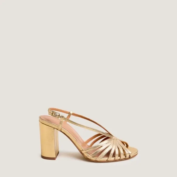 Sandales à talons et bouts ronds