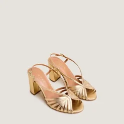 Sandales à talons et bouts ronds