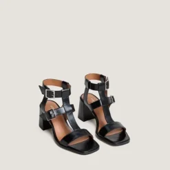 Sandales à talons et doubles brides ajustables