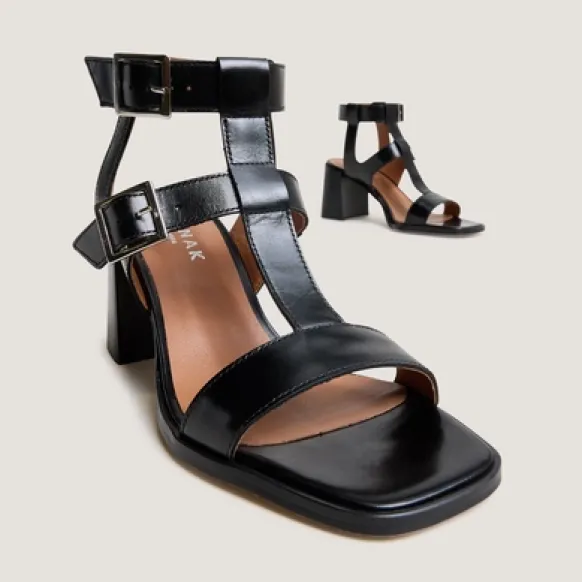 Sandales à talons et doubles brides ajustables
