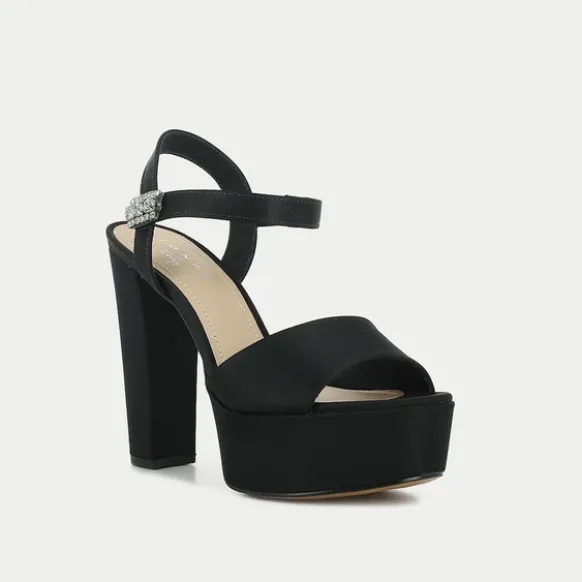 Sandales en textile noir