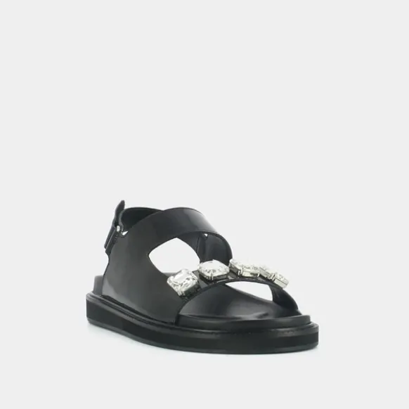 Sandales ouvertes et strass