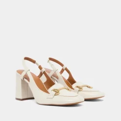 Slingbacks à mors dorés